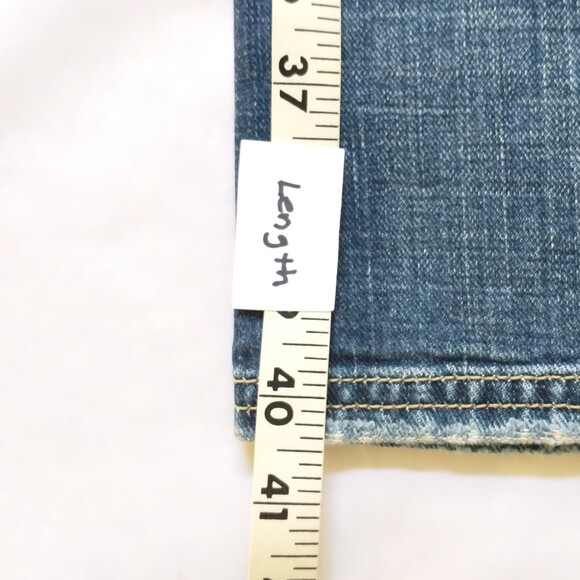 Mavi Erin 30x32 Low Front Comfort Hip Bootcut Jeans Distressed Glitter Pocket - Picture 9 of 11